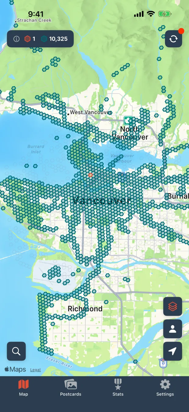 Ato showing workout routes on a map